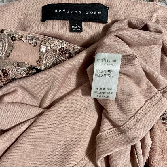 Light rose sequin mini dress small - Picture 5 of 5